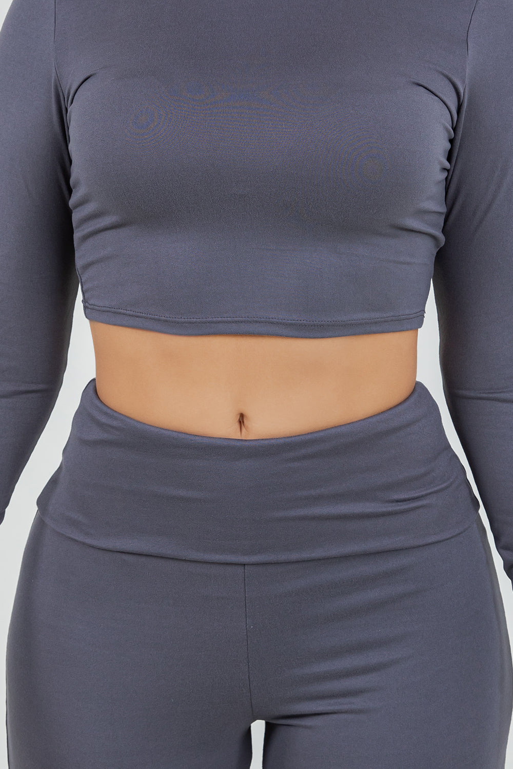 Women's Solid Mock Neck  Loungewear Set