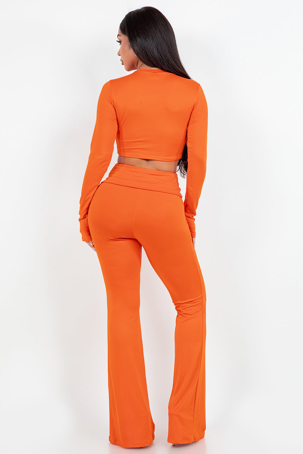 Women's Solid Mock Neck  Loungewear Set