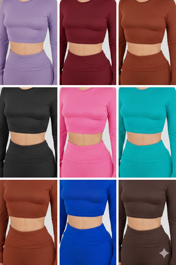 Women's Solid Mock Neck  Loungewear Set